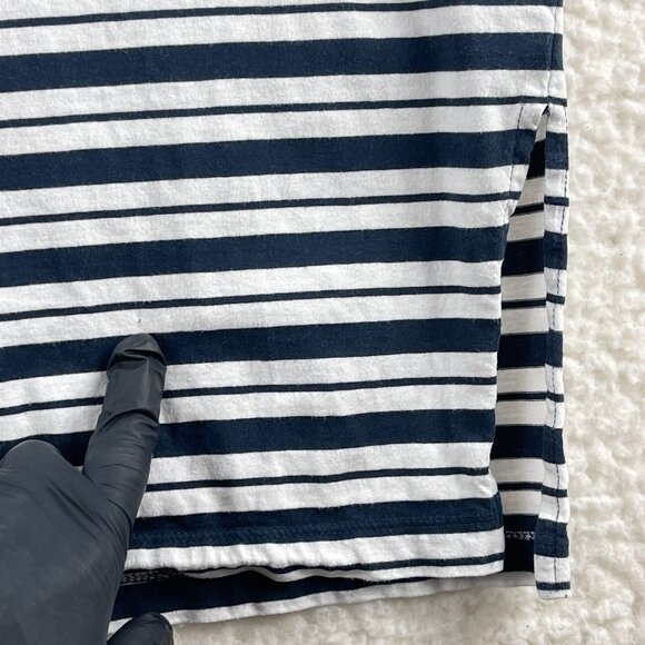 J. Crew Navy and White Striped Midi Dress - Picture 7 of 14